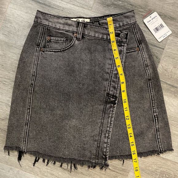 NWT FREE PEOPLE sulphor black skirt size 24 - Picture 7 of 10